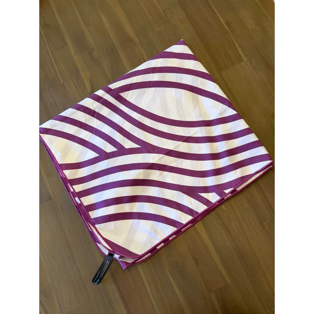 Wildhorn Akumal Beach Towel Quick Dry Microfiber Striped Purple White‎
